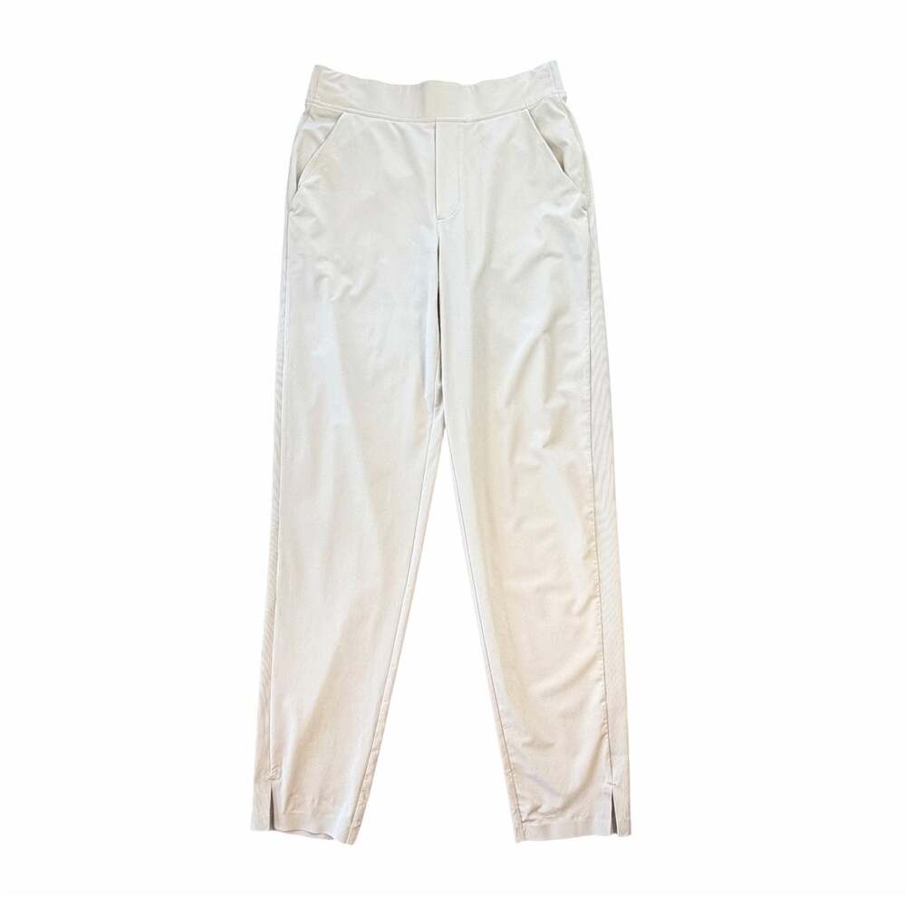 Athleta Brooklyn Abalone Cream Lightweight Travel Workwear Casual Sporty Pants